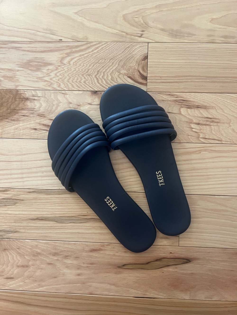 TKEES Navy Serena Slide Sandals